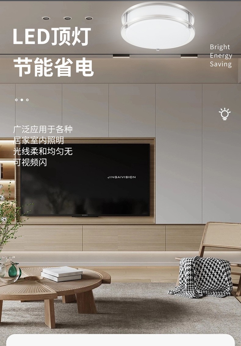 Modern Round led Ceiling Light Interior Light Fixture Flush Mount Ceiling Lamp for Hotel Bedroom